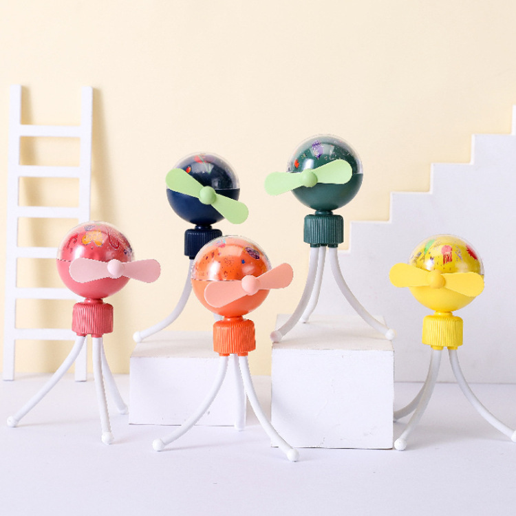 时尚投影灯三脚支架充电风扇 usb充电可爱迷你支架风扇星空放映灯