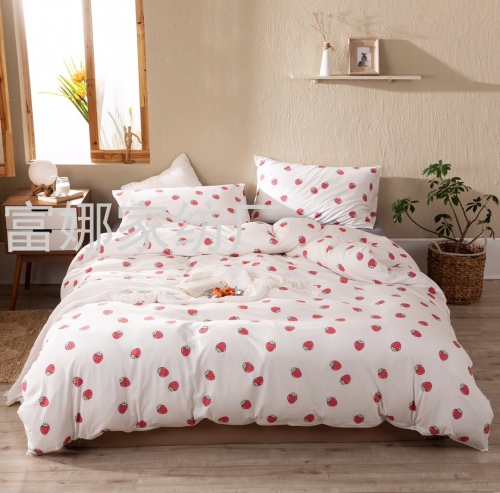Bedding Tianzhu Cotton Knitted Cotton Four-Piece Quilt Cover Bed Sheet Quilt Cover Pillow plus-Sized Size Spot Customization