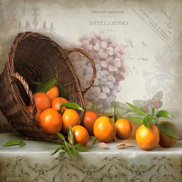 水果油画壁画装饰画相框布画简欧挂画花卉