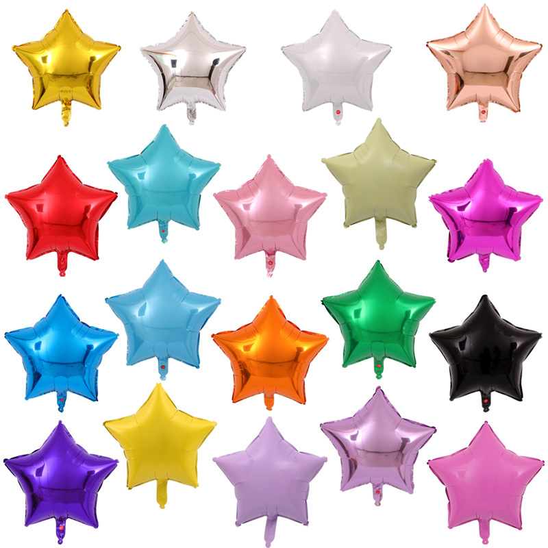 18寸五角星铝膜气球生日派对用品装饰婚礼婚庆地推小礼品婚房布置