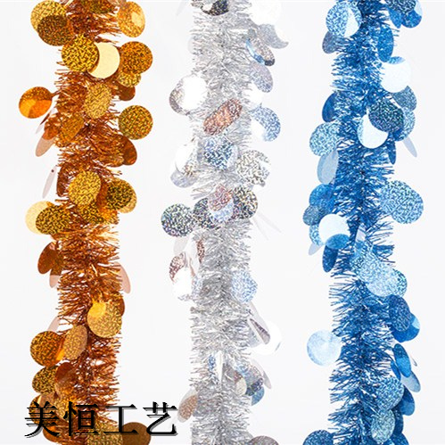 门帘彩条圣诞彩条雨丝门帘圣诞装饰婚庆节日用品