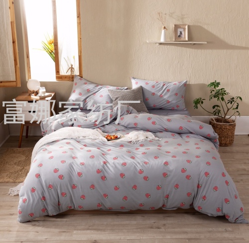 Bedding Tianzhu Cotton Knitted Cotton Four-Piece Quilt Cover Bed Sheet Quilt Cover Pillow Extra Large Size Spot Customization