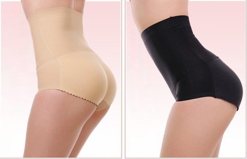 Body Shaping plus Pad Hip Hip Lifting Underwear Women‘s Seamless High Waist Belly Contracting hip Lifting Underpants Body Shaping Underwear Thickened Fake Fart 