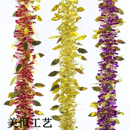 圣诞彩条彩条门帘雨丝门帘圣诞装饰婚庆节日用品