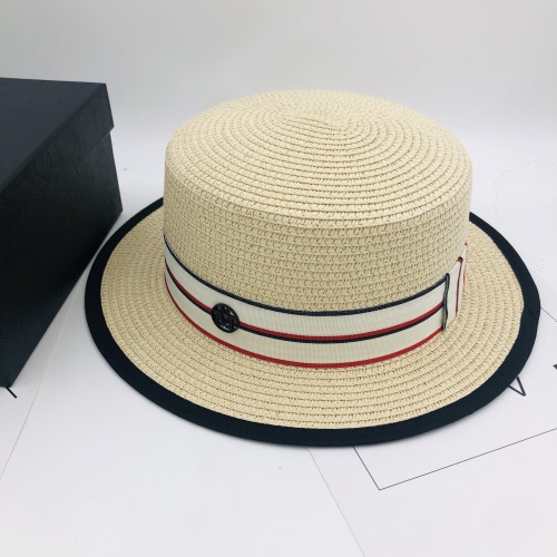 New British Men‘s and Women‘s Straw Hat M Standard Small Top Hat Sun Hat Summer Travel Sun Protection Flat Top Straw Sun Hat