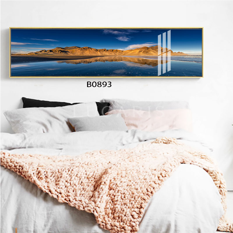 厂家直销现代风景床头画，北欧风格清新床头装饰画