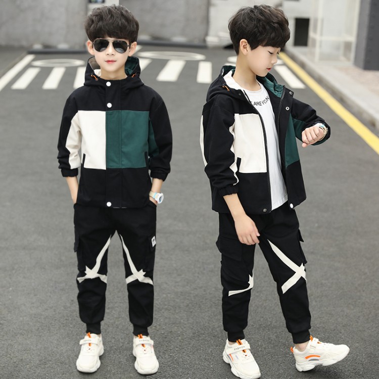 男童秋装套装8儿童10大童男装11春秋13十12-15岁男孩帅气运动衣服