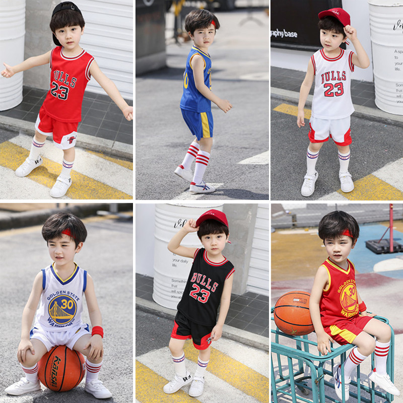 童装厂家批发篮球服新款夏季儿童套装幼儿园男女童比赛训练表演服