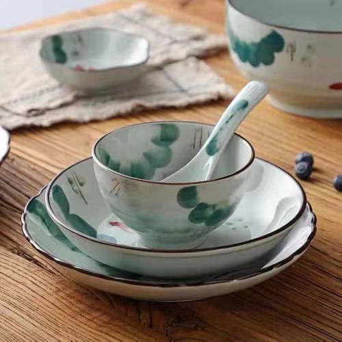chinese early summer yuxiao underglaze japanese hand-painted creative ceramic household kitchen supplies