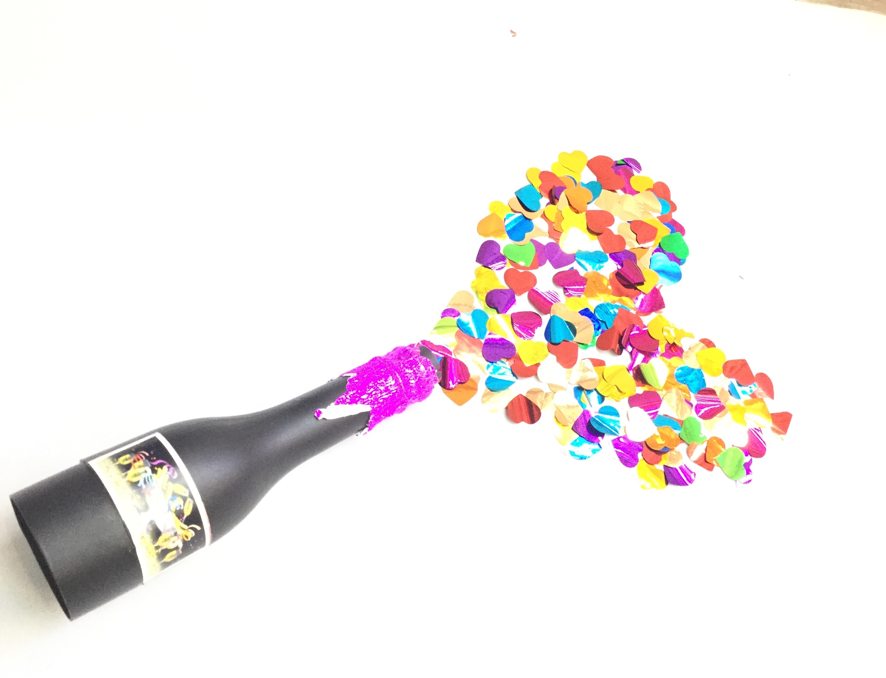 香槟礼花礼炮酒瓶旋转弹簧气压节日用品派对道具手持五彩纸屑结婚