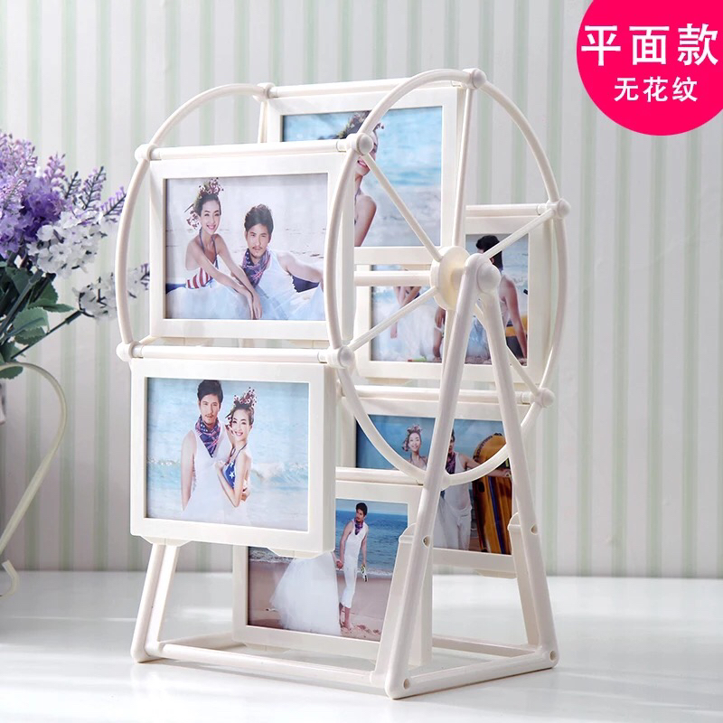 浩涛相框HT8888平面白色摩天轮5寸6框