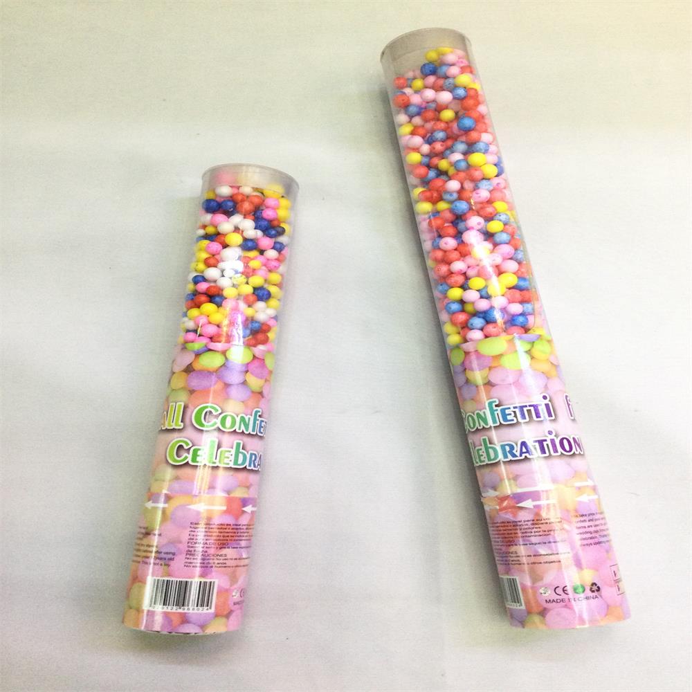 派对生日道具礼宾花礼炮拉炮纸管透明管节日用品纸片亮片五彩纸片