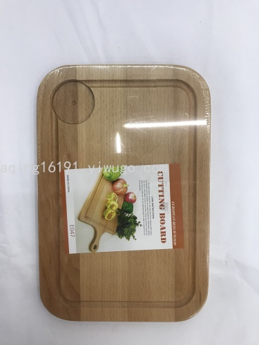 e047 beech rectangular bamboo steak board solid wood chopping board with slot cutting board household chopping board occupation board chopping board