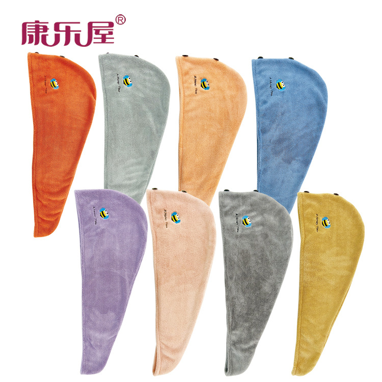 厂家批发 卡通刺绣干发帽 珊瑚绒（强吸水）浴帽 日用百货 可定制