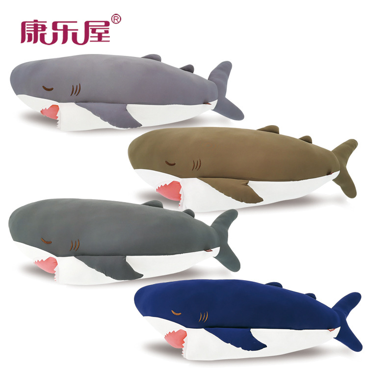 厂家zhi销 创意动物抱枕卡通鲨鱼公仔冷感冰凉靠垫抱枕 定制LOGO