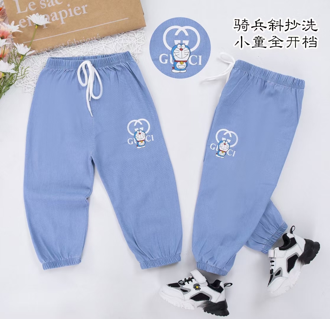 童装2021夏款新款男女小童牛仔洋气薄款1－4岁骑兵斜超爽防蚊裤