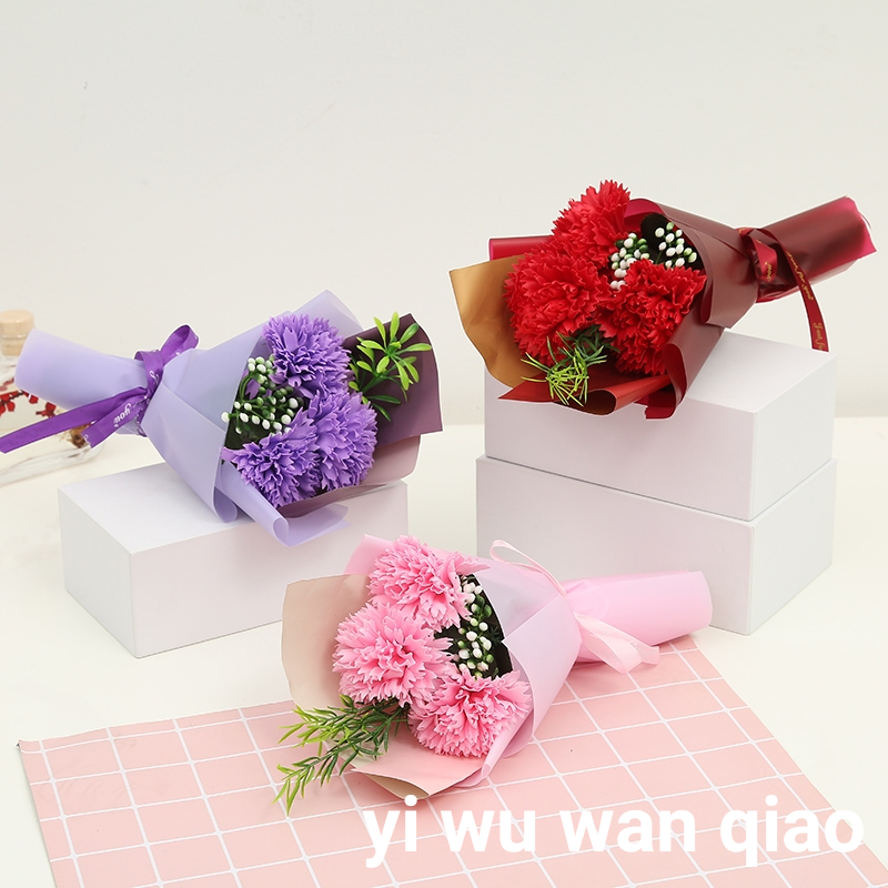 教师节母亲节香皂肥皂花康乃馨节日礼物仿真玫瑰