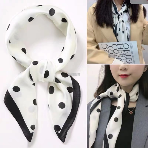 internet celebrity same style small square towel 70 square scarf polka dot letter cashew pattern