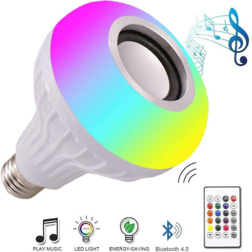 Factory Direct Supply LED Bulb RGB Remote Control Intelligent E27 Screw Ball Bulb Bluetooth Colorful Music Bulb