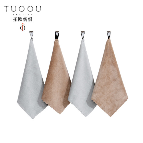 tuoou factory direct microfiber square 25*25 28g customizable logo super soft and absorbent