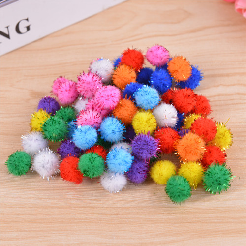 Colorful Pompons Christmas Ball Dly Handmade Accessory Clothing Accessories Kindergarten Decoration Colorful Ball 2cm