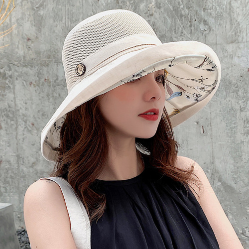Hat Female Summer Big Brim Sun-Proof Korean Fashion All-Match Outdoor Travel Beach Summer Hat Sun Protection Sun Hat Ladies