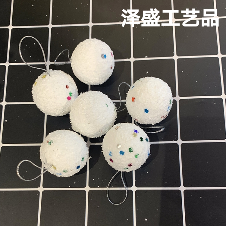批发圣诞泡沫五角星 雪五星 泡沫雪球 泡沫 雪铃铛圣诞树挂件装饰