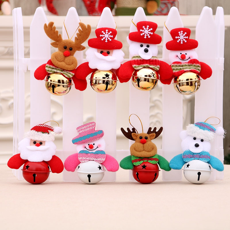 圣诞节装饰品 圣诞节小挂件 圣诞树挂饰 带铃铛小挂件圣诞礼品 ht