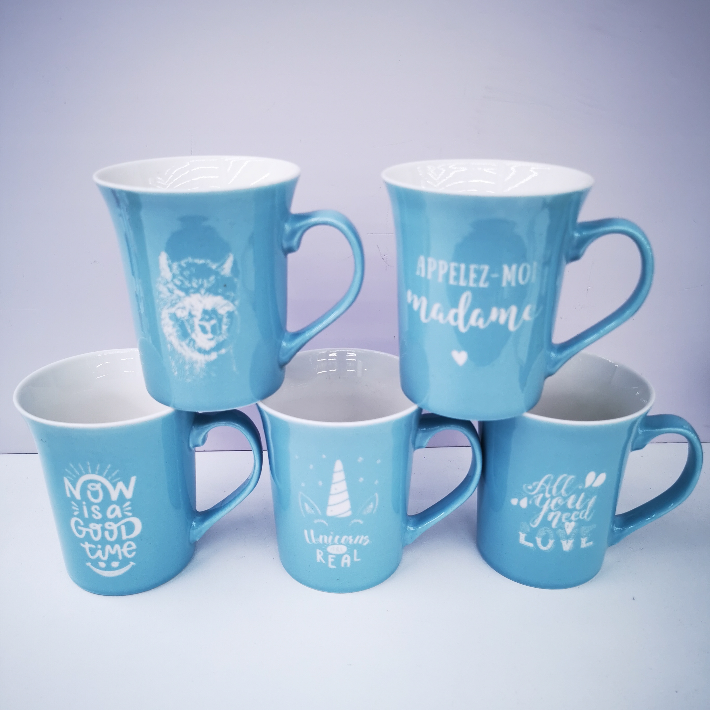 色秞陶瓷杯纯手工雕刻双面图案