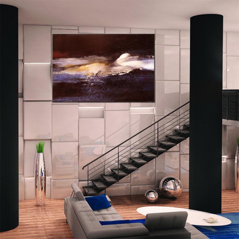客厅餐厅装饰画宾馆酒店民宿工程油画配画无框画可定制规格加外框