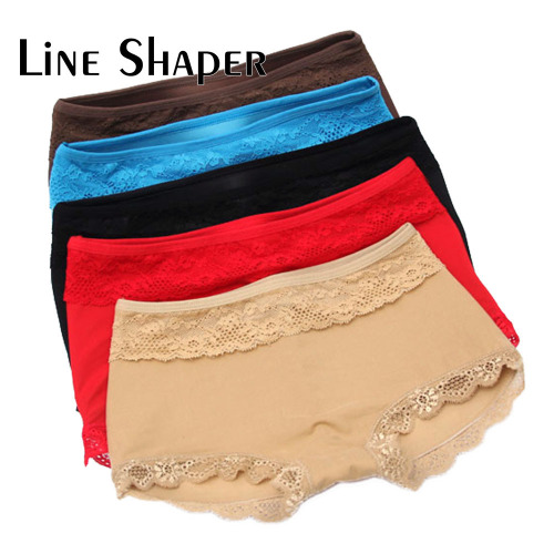 Lace Thin Hip Butt-Lift Underwear Women‘s Padded Mid-Waist Fake Cushion Hip Triangle Underwear Hip Abdominal Pants