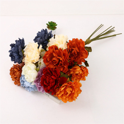Artificial Flower Home Wedding Decoration Bouquet Plastic Flowers Decoration Decoration Bridal Bouquet 3 Peony Dried Flowers