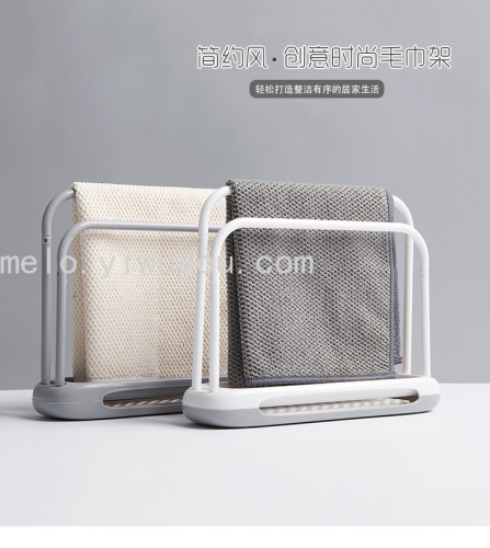 kitchen double layer towel hanging with drain sink， drying cloth hook rack， diatom mud double-pole rag rack