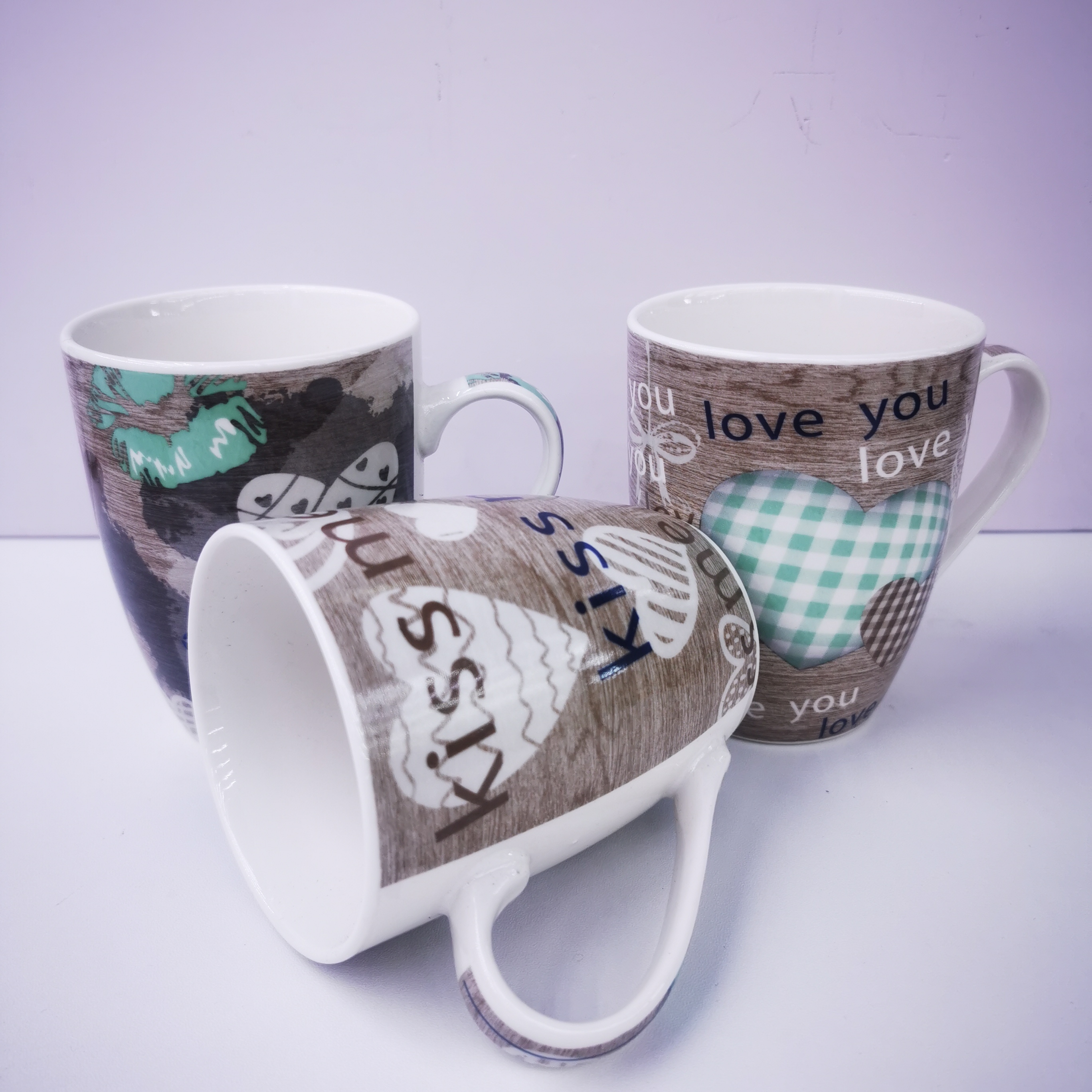 陶瓷杯 爱心 情侣杯 马克杯