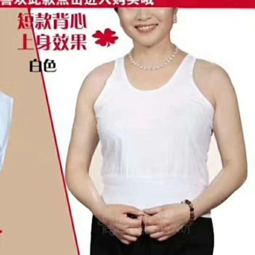 Summer Mom Shirt Middle-Aged and Elderly Women‘s Vest Cotton High Waist Women‘s Vest