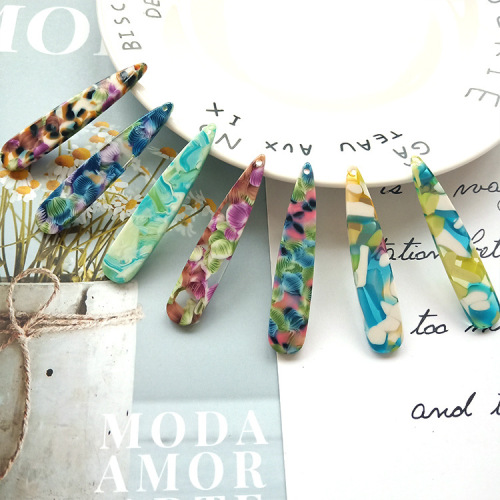 DIY Ornament Accessories Japanese and Korean Acetate Acrylic Spring Long Earrings Handmade Material Pendant Pendant
