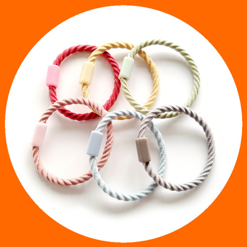 Spiral Hair Rope DIY Accessories Children‘s Rubber Band High Elastic Hair Bands Baby Hair Ring Headdress Material Wholesale Hot Sale