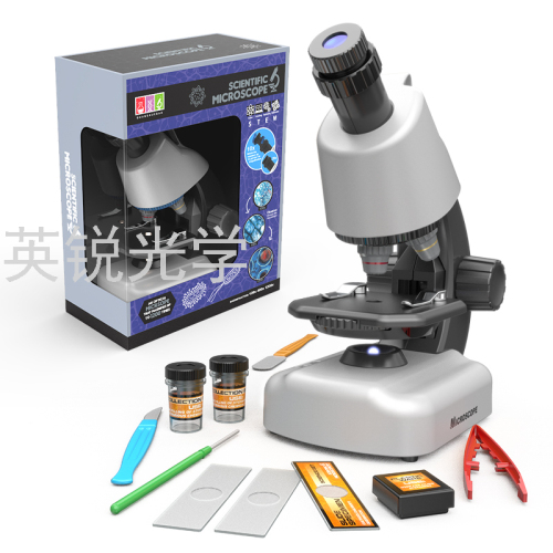 Upgraded 1113 Children‘s Microscope 1200 Times Elementary School Students‘ Experimental Science and Education Puzzle Kids‘ Microscope