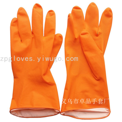rubber gloves wear-resistant laundry and dishwashing household beef tendon latex waterproof protective labor gloves