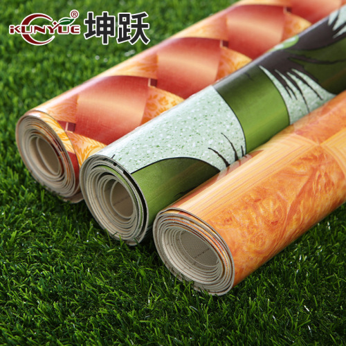Foreign Trade Export PVC Foam Floor Leather Thickened Household Wear-Resistant Waterproof Moisture-Proof Non-Slip Glue-Free Floor Glue