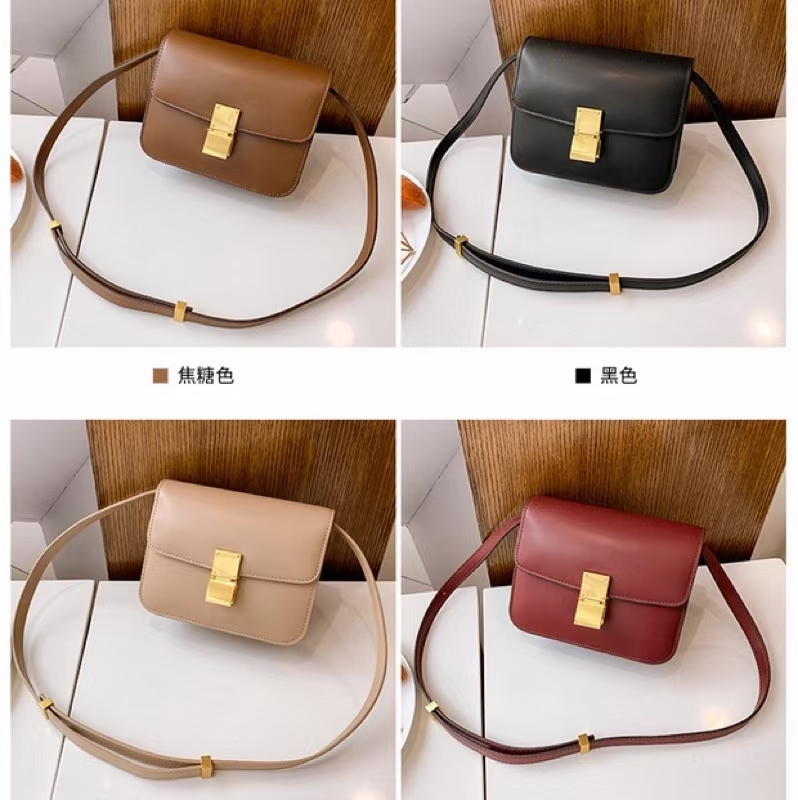 ️香港代购豆腐块包 焦糖，酒红，奶茶杏，黑色 百搭经典