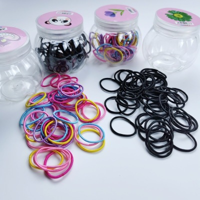 Boxed Small Rubber Band Baby Hair Ring Girls Hair Rope Does Not Hurt Hair Thumb Color Nylon Baby Head Rope High Elastic