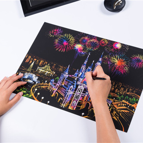 yuelu colorful city series urban night scene scratch painting landscape scratch painting around the world creative birthday gift