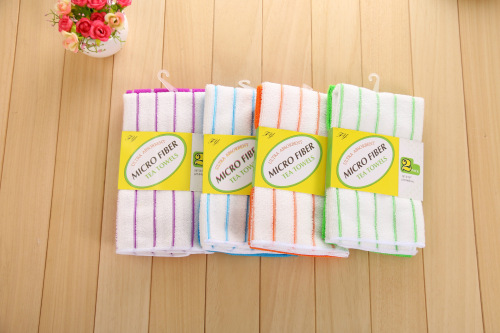 [fengyi] super thick microfiber soft non-dandruff washing and protection supplies multi-functional set 4 pieces square towel rag