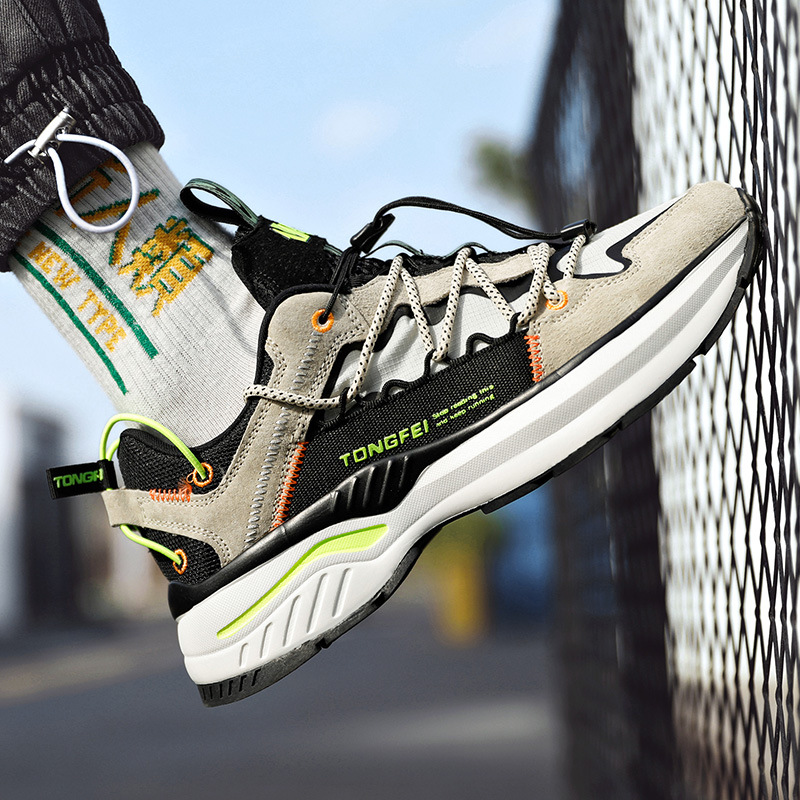 2021网红爆款男鞋韩版潮流百搭ins老爹鞋复古低帮运动透气休闲鞋