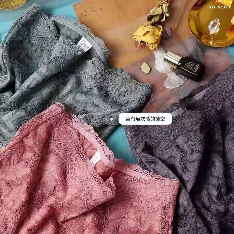 蕾丝朵儿8985 高腰包臀 性感蕾丝纯棉内裆 吸汗排湿 女士蕾丝内裤