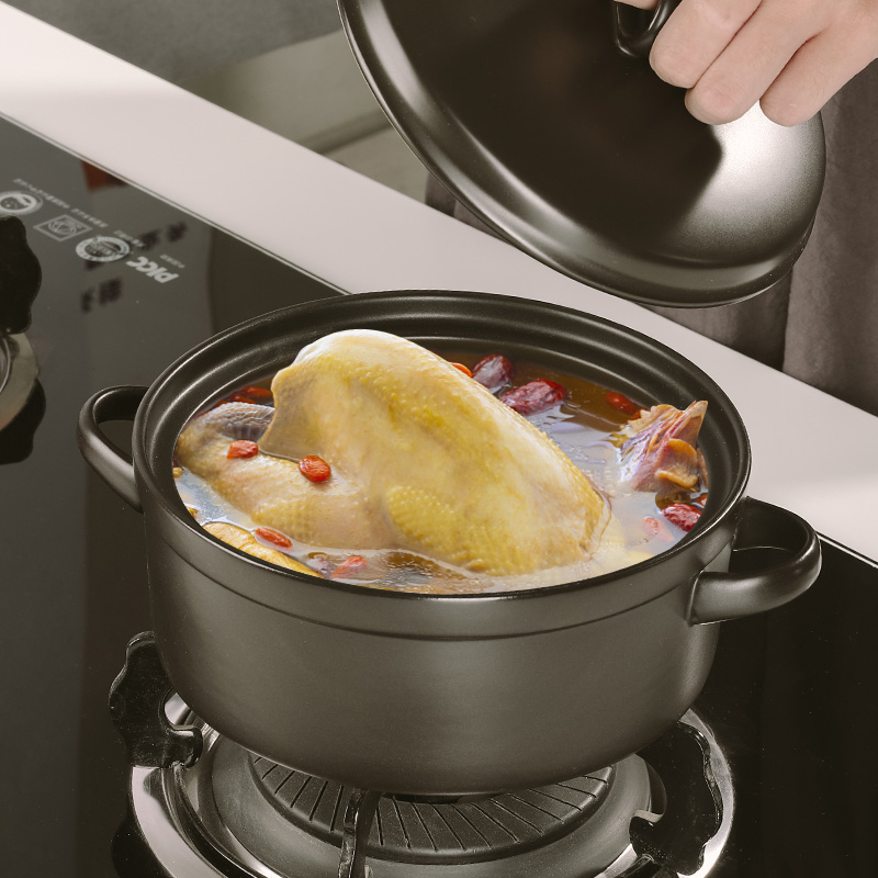 砂锅耐高温煲汤锅家用燃气炖锅陶瓷小砂锅明火耐热石锅煲子饭专用