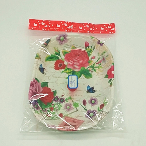 Sunshine Department Store Plastic Fruit Plate Nut Plate Snack Plate Printing Plate Long round Flower Plate 