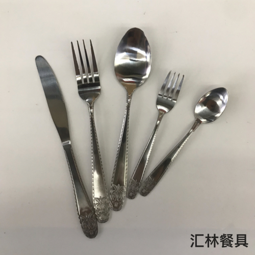 [huilin] 410 stainless steel material western tableware small round head series c solid color meal knife， fork and spoon tea fork and spoon