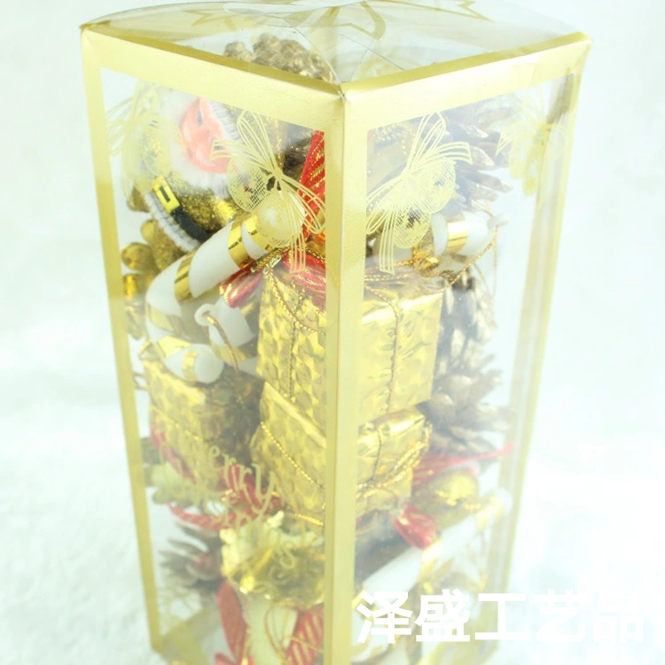 36个装金色圣诞树小挂件 挂件装饰多多盒 多多包圣诞装饰